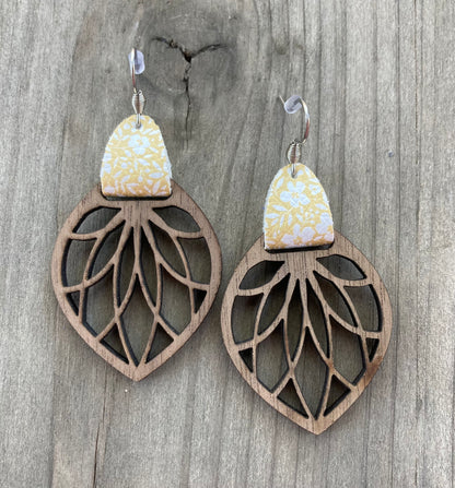 Walnut Drop Earrings