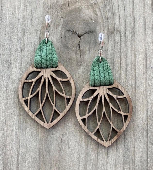 Walnut Drop Earrings