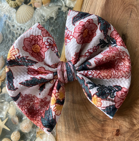 Relaxing Flowers Hair Bow