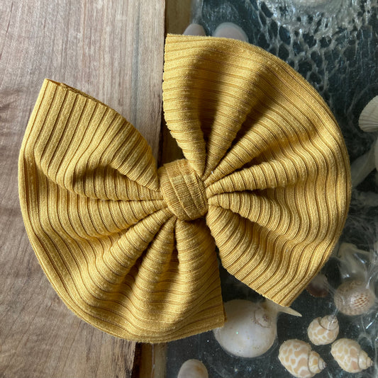 Solid Mustard Yellow Hair Bow