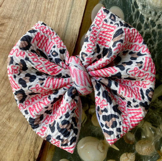 Cheetah Mama’s Mini Hair Bow