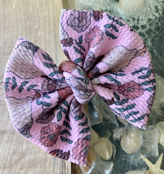 Matte Chicken Hair Bow