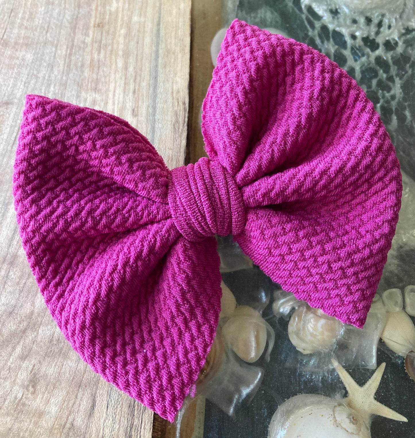 Solid Fuchsia Hair Bow