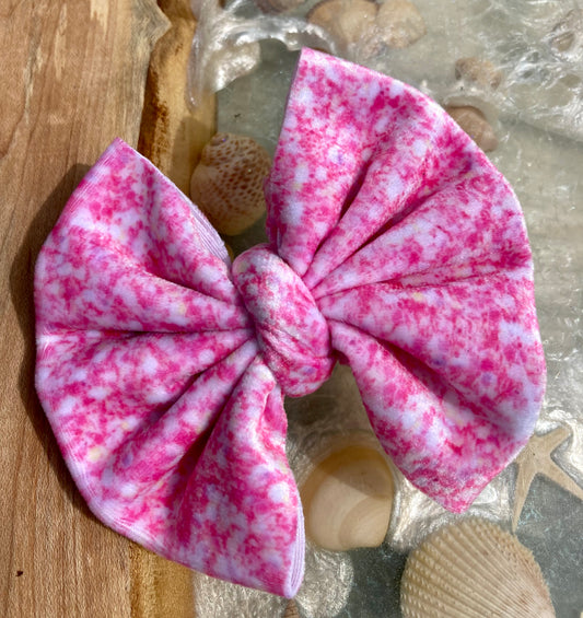 Iced Pink Hair Bow