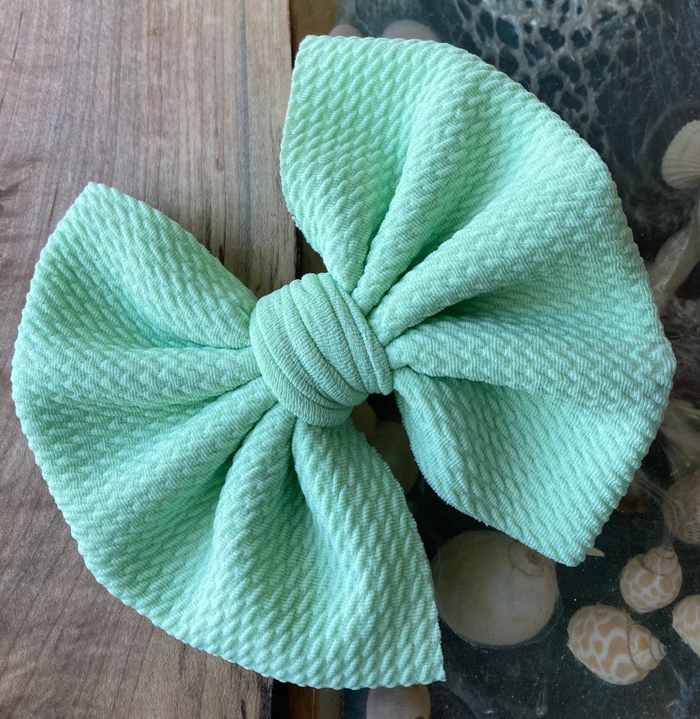 Solid Mint Green Hair Bow