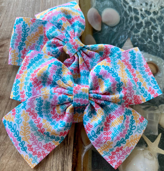 Pastel Abstract Spring Hair Bow